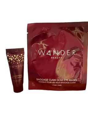 Wander Beauty Glowtion + Baggage Claim Gold Eye Masks